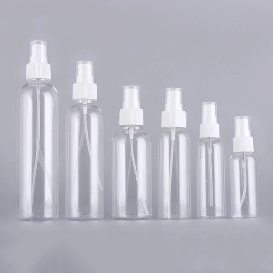 Different Capacity Clear Pet Bottle with Spray Pump